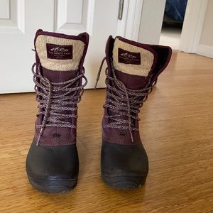 Purple North face snow boots